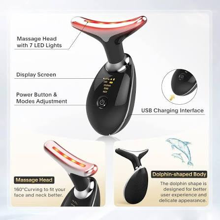 Anti-Wrinkle Facial Lifting Device – LED Light Therapy Skin Tightening & Vibration Massage Beauty Apparatus